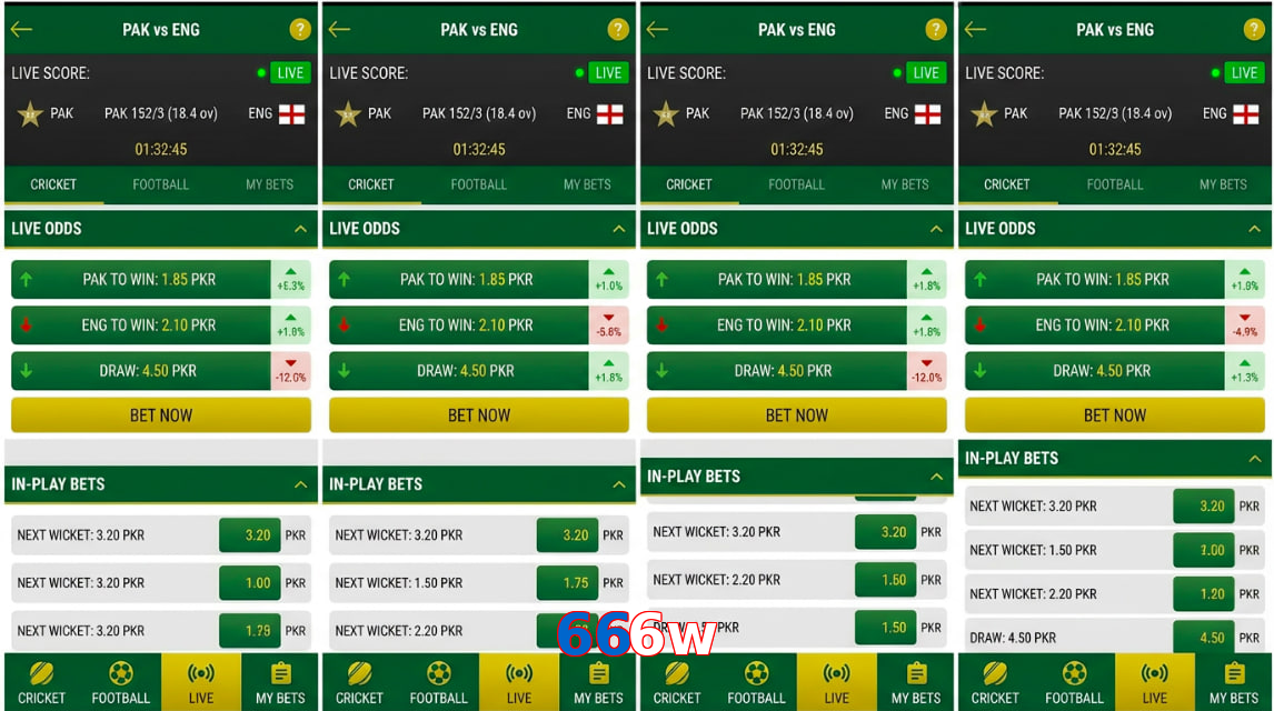Game list for 666W bet section